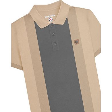 Lambretta Mens Contrast Panel Vintage Polo Shirt