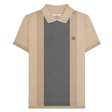 Lambretta Mens Contrast Panel Vintage Polo Shirt