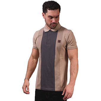 Lambretta Mens Contrast Panel Vintage Polo Shirt