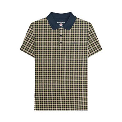 Lambretta Mens AW25 Checked Polo Shirt
