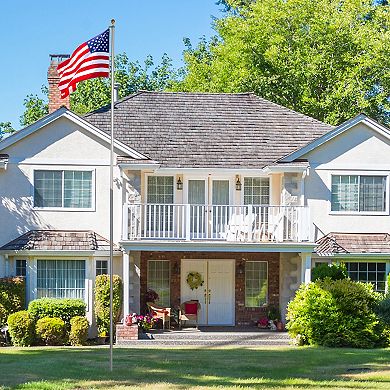 Telescopic Flag Pole Kit, 30FT Height Adjustable Heavy Duty Aluminum Flagpoles with 5x3 US Flag