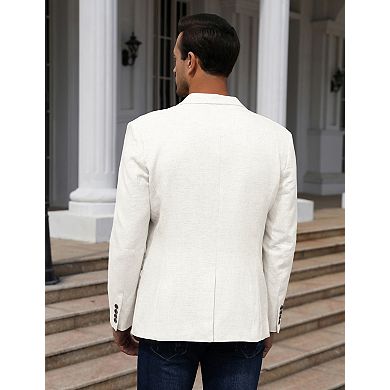 Men's Long Sleeve One Button Small Lapel Casual Blazer