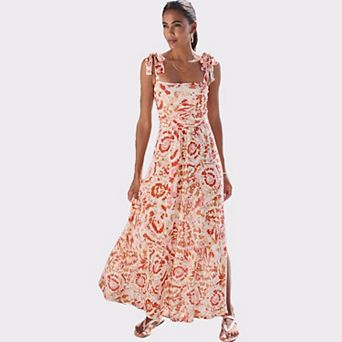 Lascana Women's Tie Strap Maxi Dress