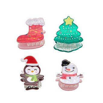Christmas Mini Claw Clips 4 pc Set