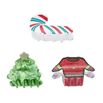 Christmas Claw Clips 3 pc Set