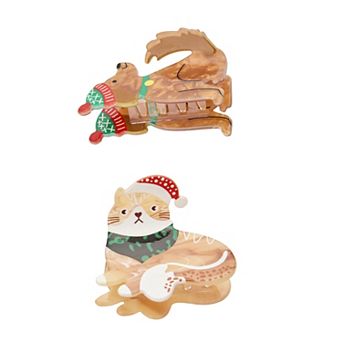 Dog & Cat Holiday Claw Clips 2 pc Set