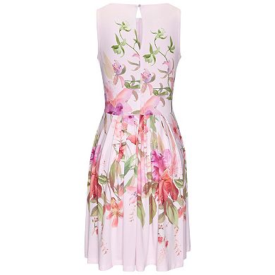 Lascana Women's Pleated Floral Dress