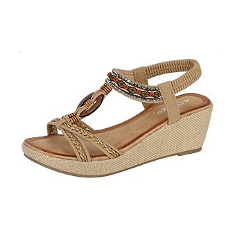 Cipriata Womens/Ladies Jewelled Platform Heel Sandals