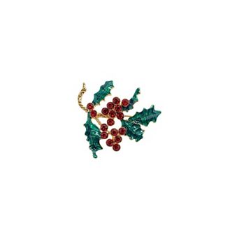 Gold-Tone Holly Pin