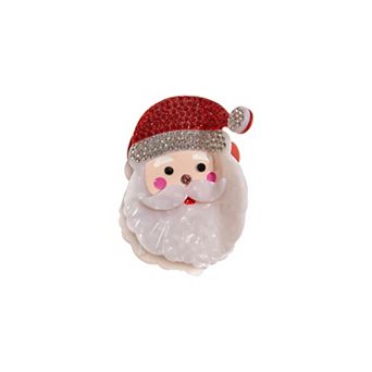 Gold-Tone Santa Embellished Claw Clip
