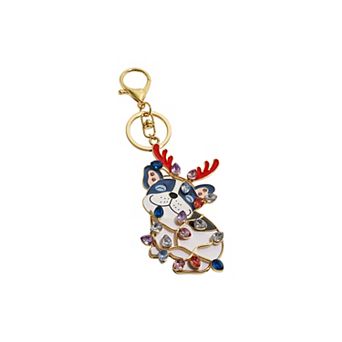 Gold-Tone Frenchie Bag Charm