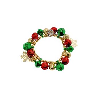 Gold-Tone Red Shaky Bell Bracelet