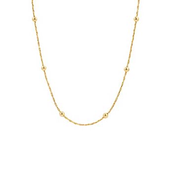 PRIMROSE 14k Gold Flash Plated Cubic Zirconia Snake Chain Necklace