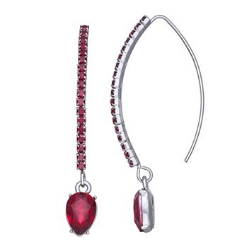 Simply Vera Vera Wang Jet Tone Threader Wire Drop Earrings