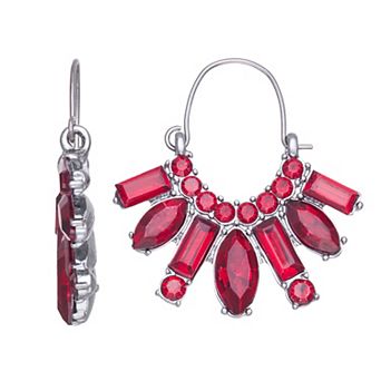 Simply Vera Vera Wang Jet Tone Wire Click-It Hoop Earrings