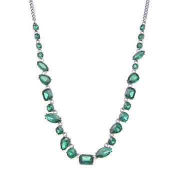 Simply Vera Vera Wang Jet Tone Simulated Stone Collar Necklace