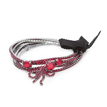 Simply Vera Vera Wang Jet Tone 3 pc Simulated Stone Bow Stretch Bracelet Set