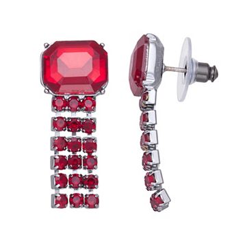 Simply Vera Vera Wang Jet Tone Simulated Stone Mini Drop Earrings