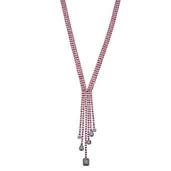 Simply Vera Vera Wang Jet Tone Simulated Stone Long Y-Necklace