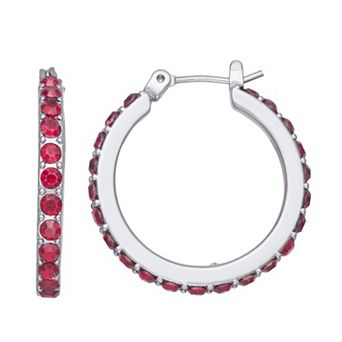 Simply Vera Vera Wang Black Alloy Polished Click-It Hoop Earrings