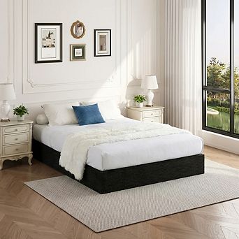 Maxspeed 9 Inch Queen Size Bed Frame Box Spring with Fabric Cover, Metal Mattress Foundation