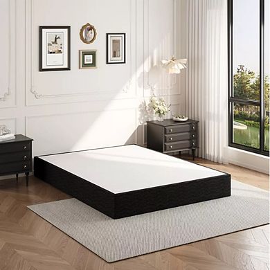 Maxspeed 9 Inch Queen Size Bed Frame Box Spring with Fabric Cover, Metal Mattress Foundation