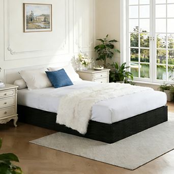 Maxspeed 5 Inch Queen Size Bed Frame Box Spring with Fabric Cover, Metal Mattress Foundation