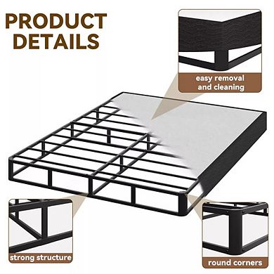 Maxspeed 5 Inch Queen Size Bed Frame Box Spring with Fabric Cover, Metal Mattress Foundation