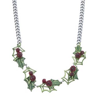 Simply Vera Vera Wang Jet Tone Mistletoe Frontal Necklace