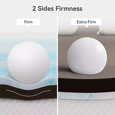 Maxspeed 3 Inch Extra Firm Mattress Topper, Dual-Sided Bed Topper Memory Foam High Density Foam