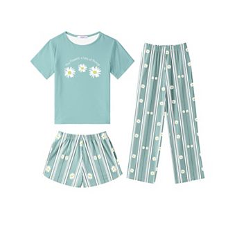 Arshiner Girls Pajama Set Piece Short Sleeve Sleepwear Summer Soft Cute Pajamas Outfits