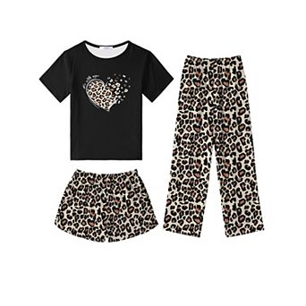 Arshiner Girls Pajama Set Piece Short Sleeve Sleepwear Summer Soft Cute Pajamas Outfits