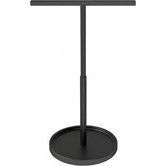 Adjustable T Shape Hand Towel Stand Rack Countertop Matte Black