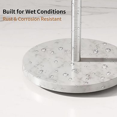 S Shape Freestanding Hand Towel Holder, Marble Base Rustproof Stainless Steel for Bathroom Kitchen