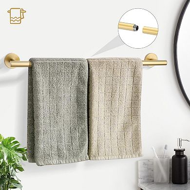 SUS304 Stainless Steel 5 Piece Bathroom Hardware Set Wall Mounted Towel Bar Kit