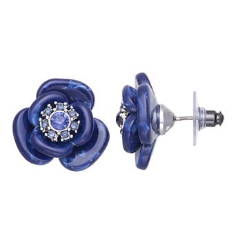 Simply Vera Vera Wang Jet Tone Flower Stud Earrings