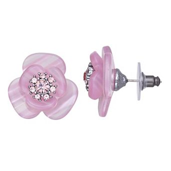 Simply Vera Vera Wang Jet Tone Flower Stud Earrings