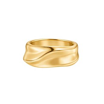 PRIMROSE Polished Wavy Band Ring