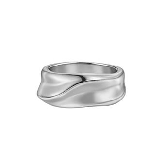 PRIMROSE Polished Wavy Band Ring