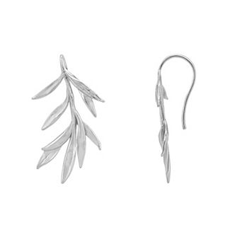 PRIMROSE Textured Leaf Drop Earrings