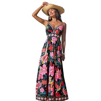 Women's Cupshe Vibrant Floral Print Maxi Dress