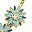 Gold Tone Blue