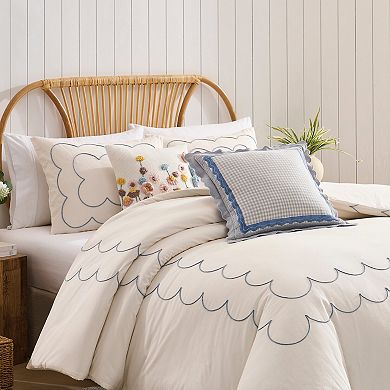 Peri Daydream 3-Piece Scallop Duvet Set