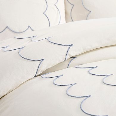 Peri Daydream 3-Piece Scallop Duvet Set