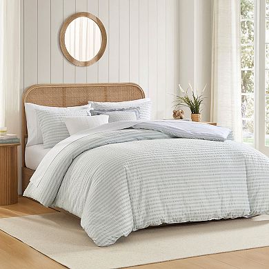 Peri Seersucker Stripe 3-Piece Comforter Set