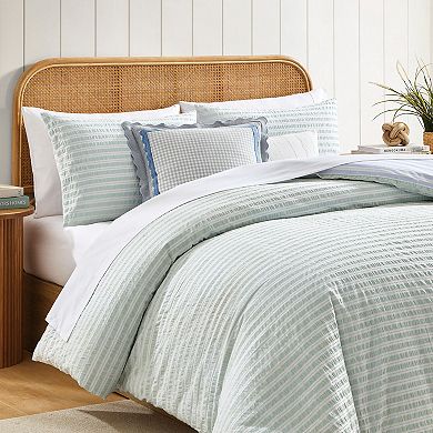 Peri Seersucker Stripe 3-Piece Comforter Set