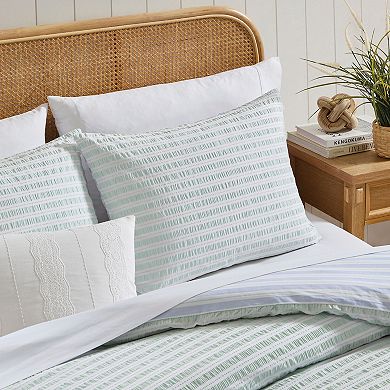 Peri Seersucker Stripe 3-Piece Comforter Set