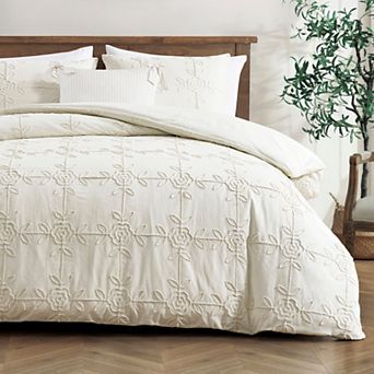 Peri Trellis Rose Embroidered Comforter Set
