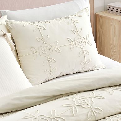 Peri Trellis Rose Embroidered Comforter Set