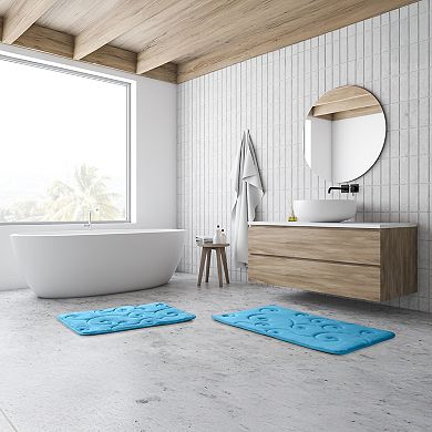 Lavish Home 2-Piece Memory Foam Bath Mat Set